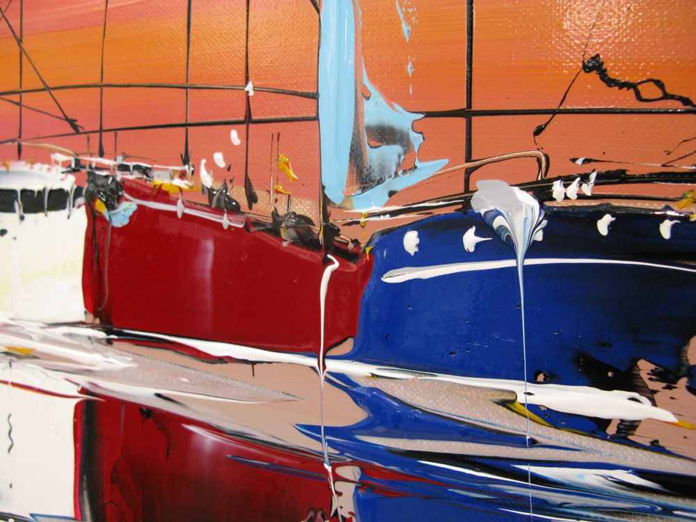 Tableau de F. BOUTET a pour titre  MARINE ABSTRAITE 2025-107 style figuratif dim : F. BOUTETprix:800