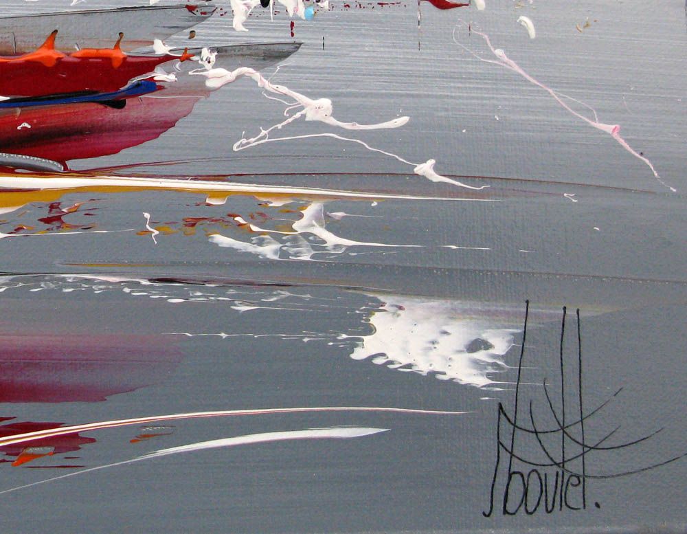 Tableau de F. BOUTET a pour titre  MARINE ABSTRAITE 2025 86 style abstrait dim : F. BOUTETprix:700