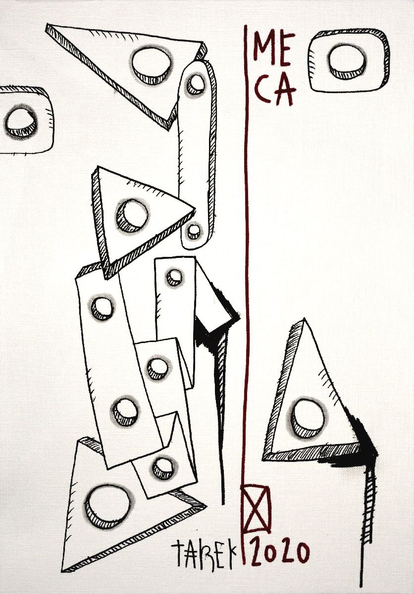 Dessin de TAREK a pour titre  ME CA style graphique dim : TAREKprix:135
