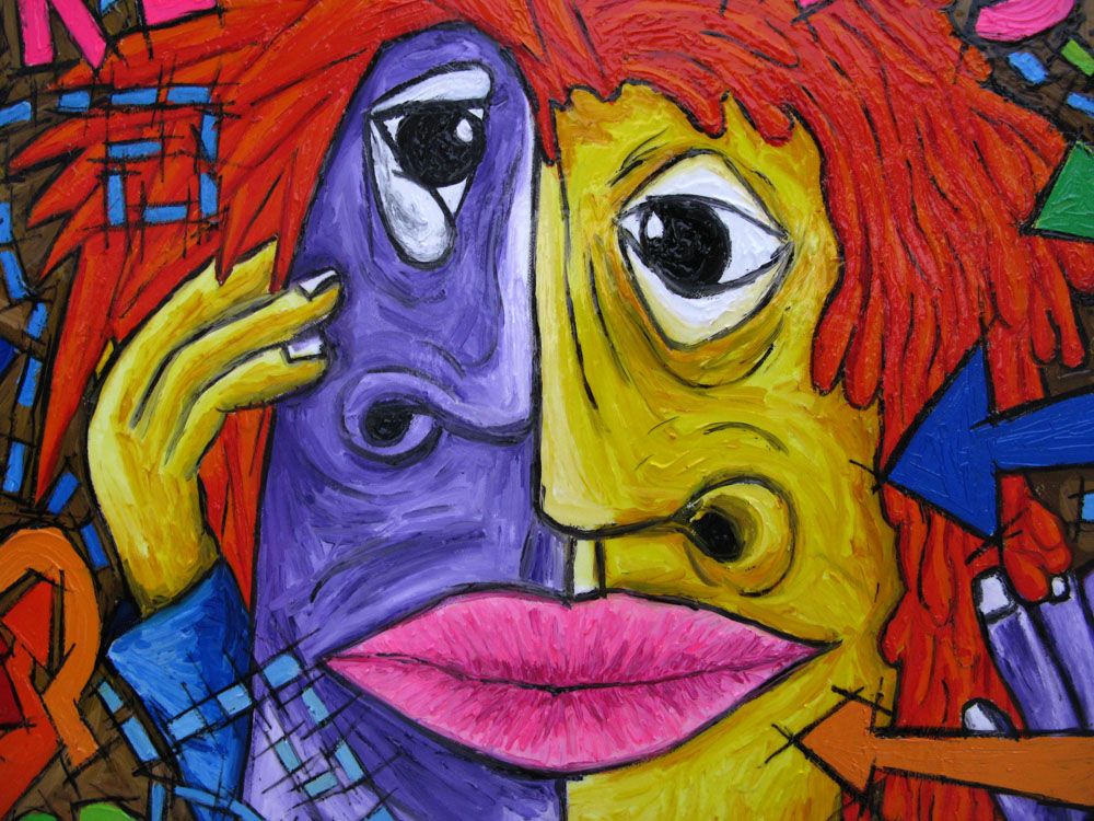 Tableau de MICHADU a pour titre  AMES SOEURS style no dim : MICHADUprix: