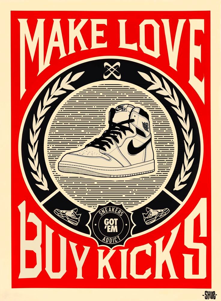 Editions d'art de SHUZ a pour titre  Make Love Buy Shuz style figuratif dim : SHUZprix:40