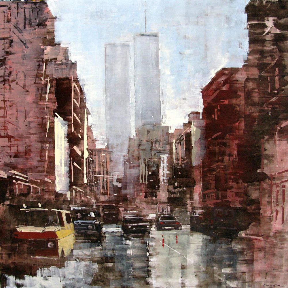 Tableau de ADRIEN FAVEAU a pour titre  Manhattan 80's style figuratif, graphique dim : ADRIEN FAVEAUprix:3200