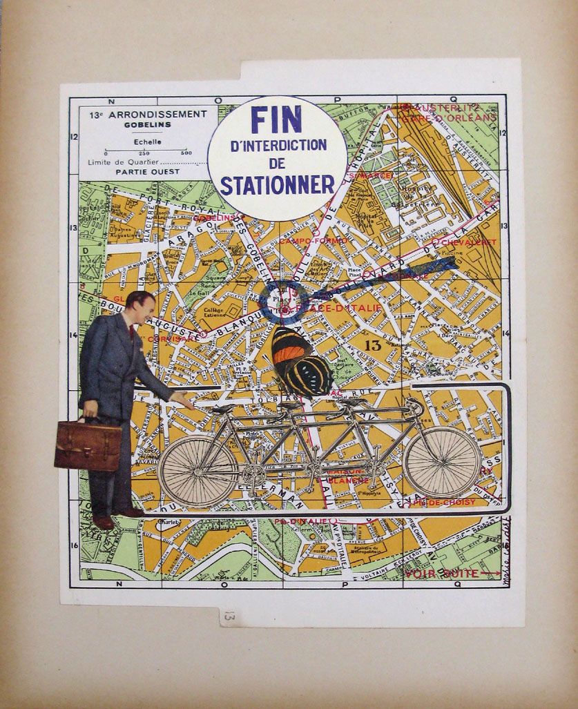 Dessin de MARIE COUDERT a pour titre  Paris 13 : fin d'interdiction de stationner style figuratif dim : MARIE COUDERTprix:90