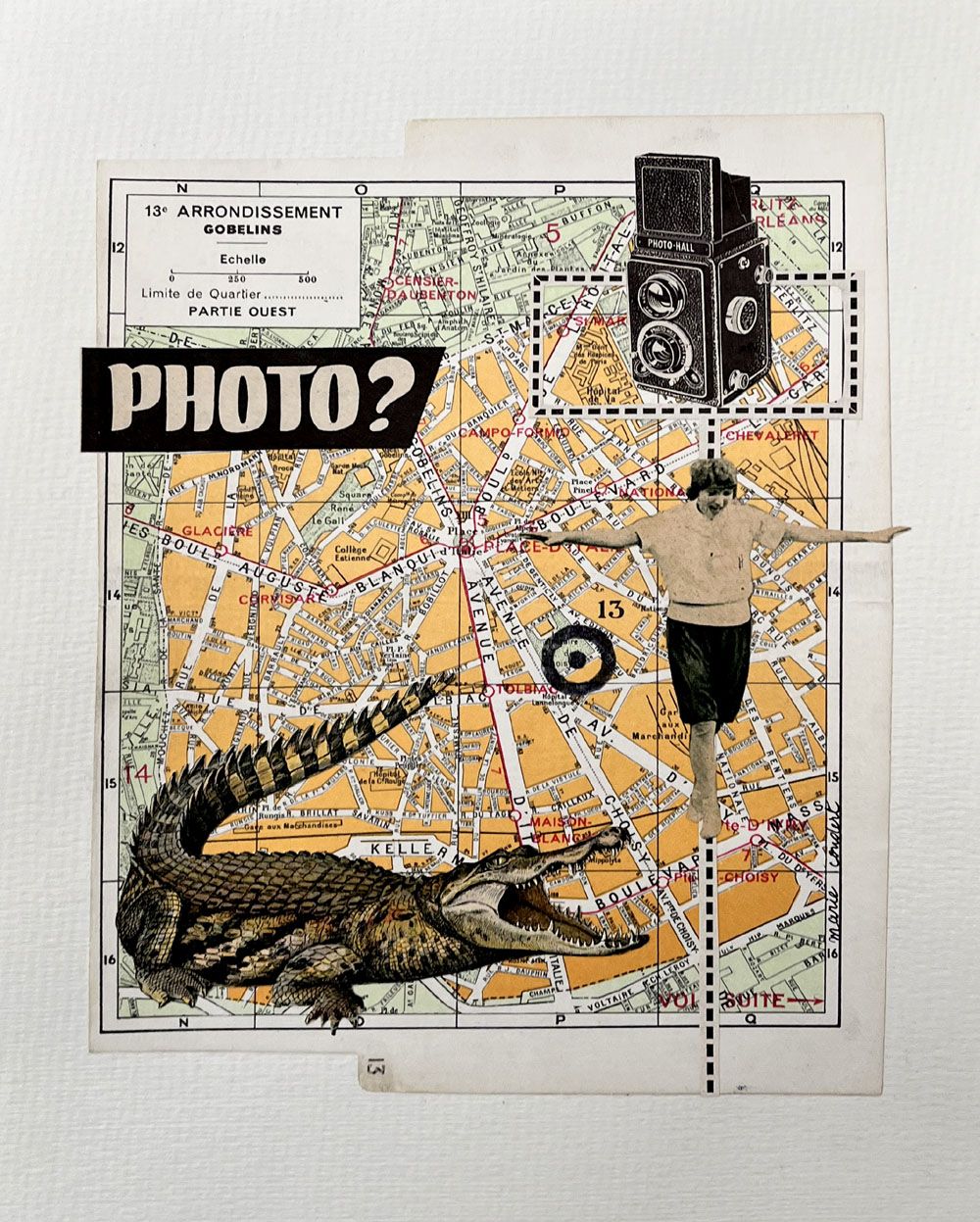 Dessin de MARIE COUDERT a pour titre  Paris 13 : photo ? style figuratif dim : MARIE COUDERTprix:90