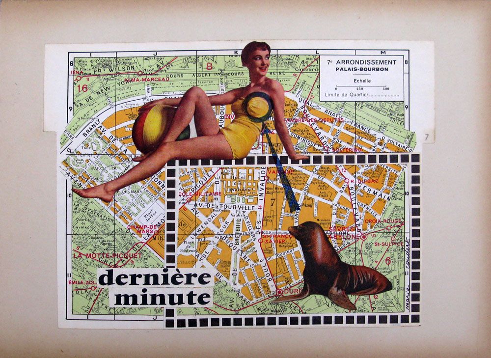 Dessin de MARIE COUDERT a pour titre  Paris 7 : dernière minute style figuratif dim : MARIE COUDERTprix:90