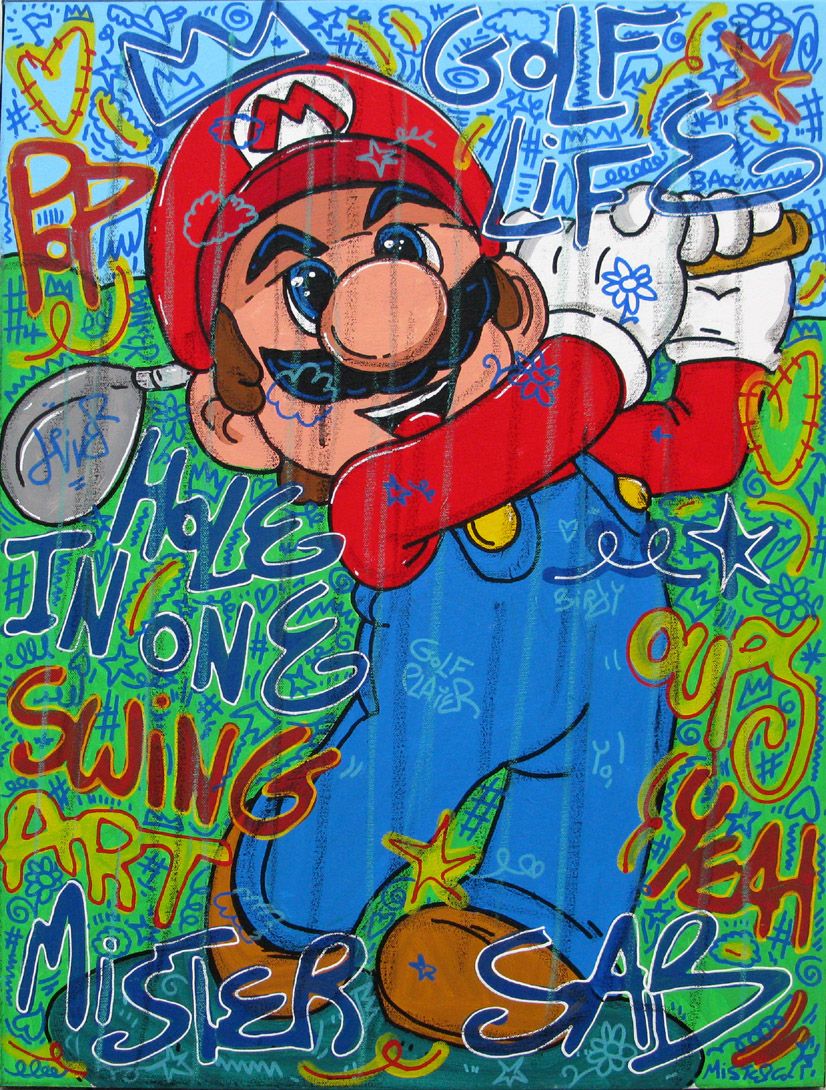 Tableau de RICO SAB a pour titre  Mario Golf style street pop art dim : RICO SABprix:450