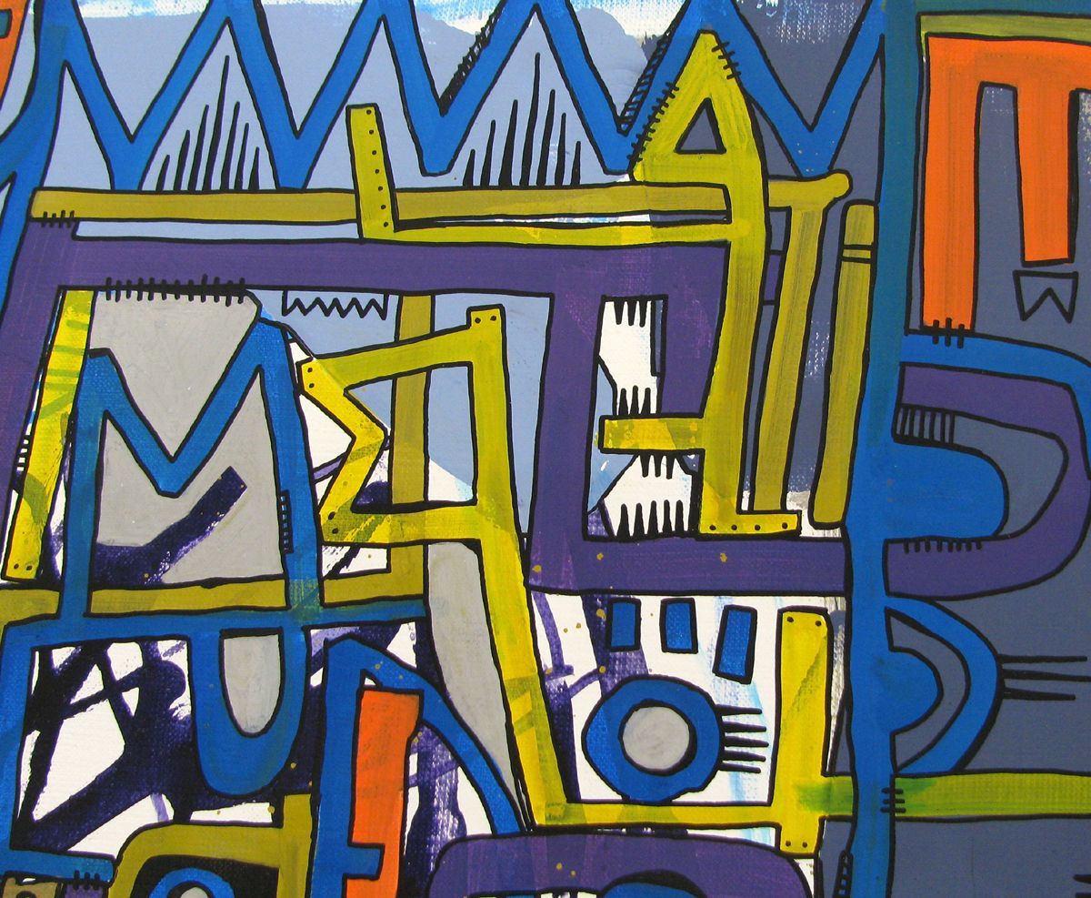 Tableau de TAREK a pour titre  MASK #10 GEOMETRIK style graphique dim : TAREKprix:850