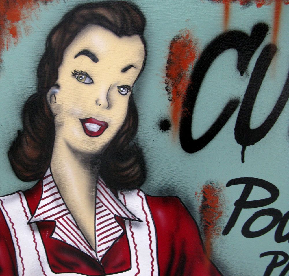 Tableau de JUG a pour titre  MASTER CHEF style street pop art dim : JUGprix:450