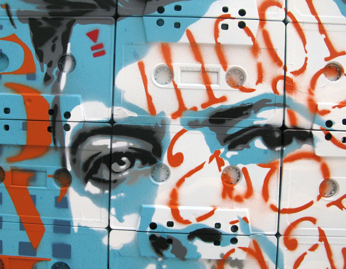 Tableau de MR MELODY a pour titre  Pièce unique STREET ART: MOONAGE DAY DREAM style street pop art, street art dim : MR MELODYprix:400