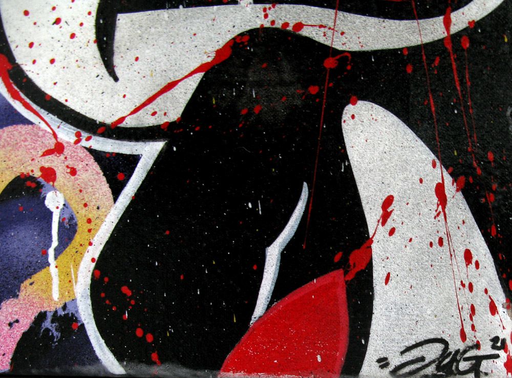 Tableau de JUG a pour titre  MICKEY AND FRIENDS style street pop art dim : JUGprix:900