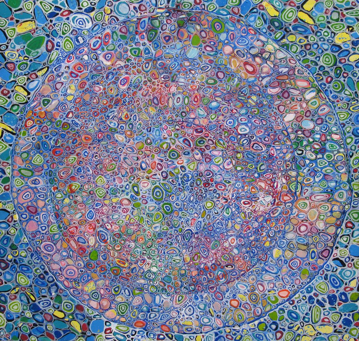 Tableau de JAVIER RAMIREZ a pour titre  MICROCOLOUR 2 style abstrait dim : JAVIER RAMIREZprix:800