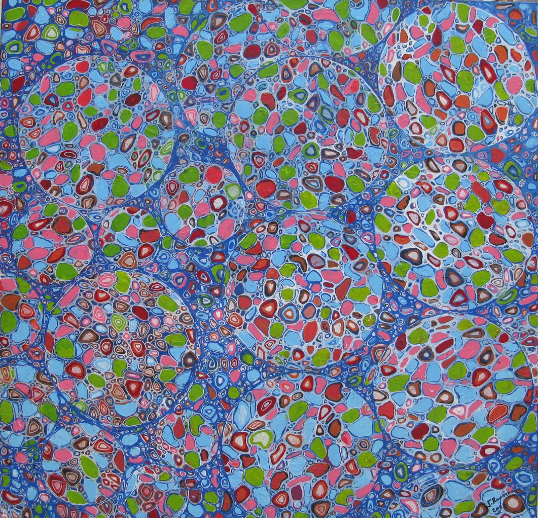Tableau de JAVIER RAMIREZ a pour titre  MICROCOLOUR 4 style abstrait dim : JAVIER RAMIREZprix:800