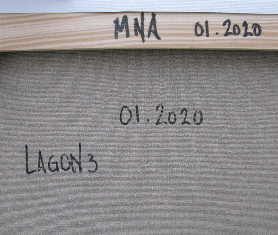 Tableau de NASH a pour titre  LAGON 3 style abstrait dim : NASHprix:500