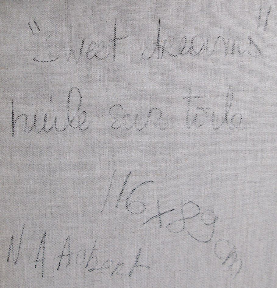 Tableau de NAWEL AUBERT a pour titre  Sweet dreams style figuratif dim : NAWEL AUBERTprix:1200