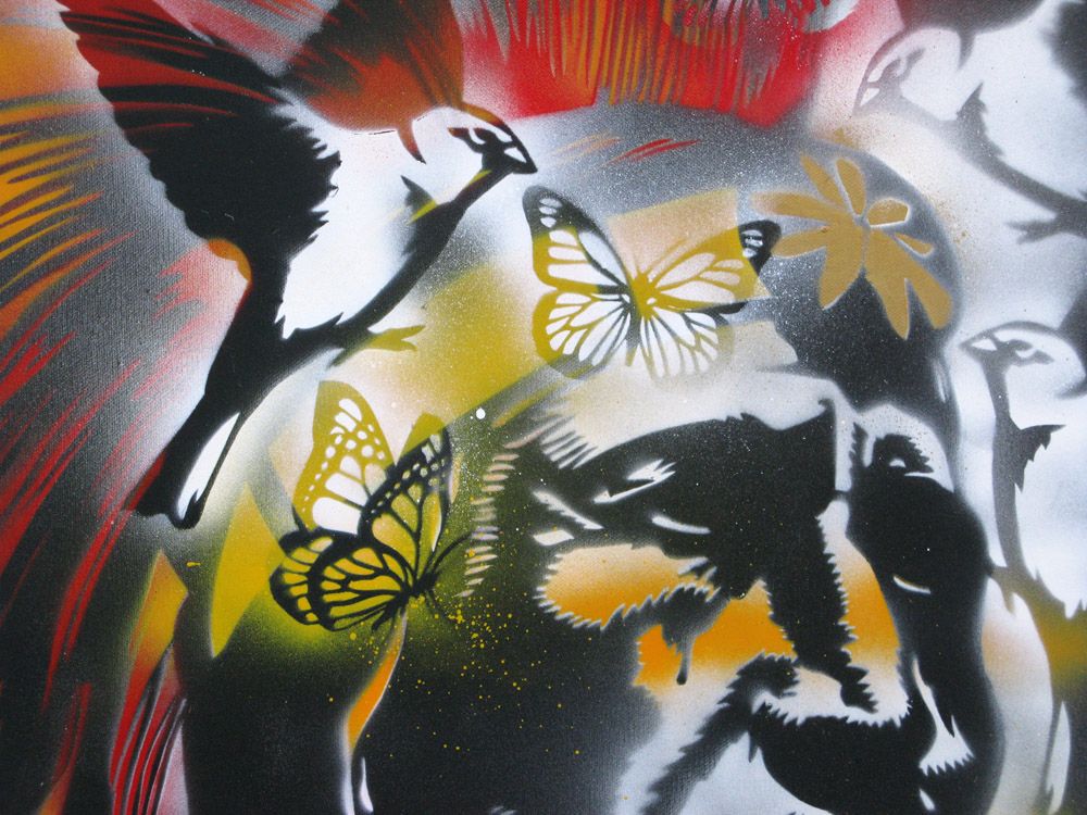 Tableau de KARO TRASS a pour titre  Nayati style street pop art, street art dim : KARO TRASSprix:250