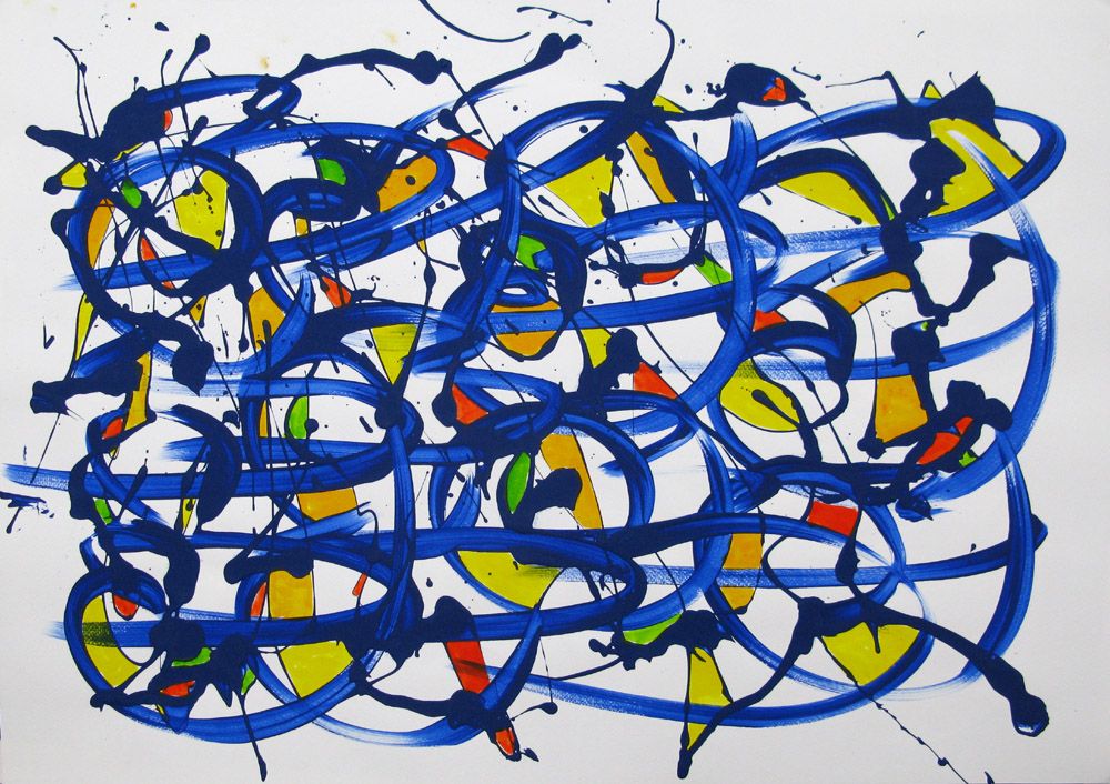 Dessin de STEPHANE RIME a pour titre  NONAME D17 style abstrait dim : STEPHANE RIMEprix:150