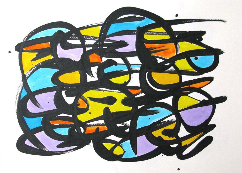 Dessin de STEPHANE RIME a pour titre  noname D81 style abstrait dim : STEPHANE RIMEprix:70