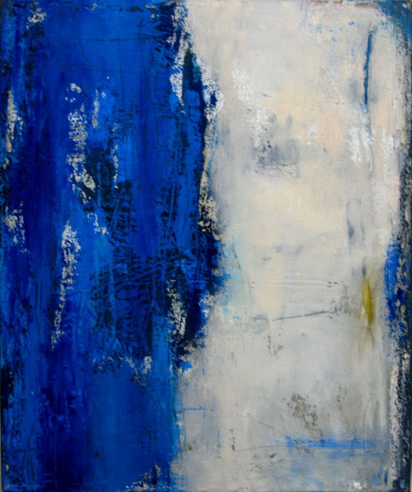 Tableau de TANIA CARRARA a pour titre  Nuances Bleu-gris style abstrait dim : TANIA CARRARAprix:950