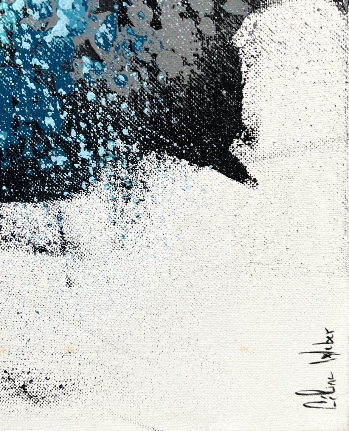 Tableau de CELINE WEBER a pour titre  Océan style abstrait dim : CELINE WEBERprix:1300