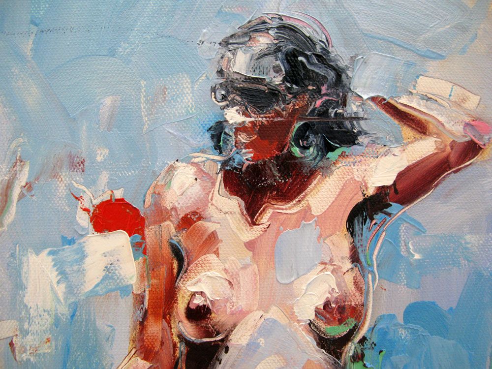 Tableau de OLENA SINIUHINA a pour titre  Cascade 3 style figuratif dim : OLENA SINIUHINAprix:140