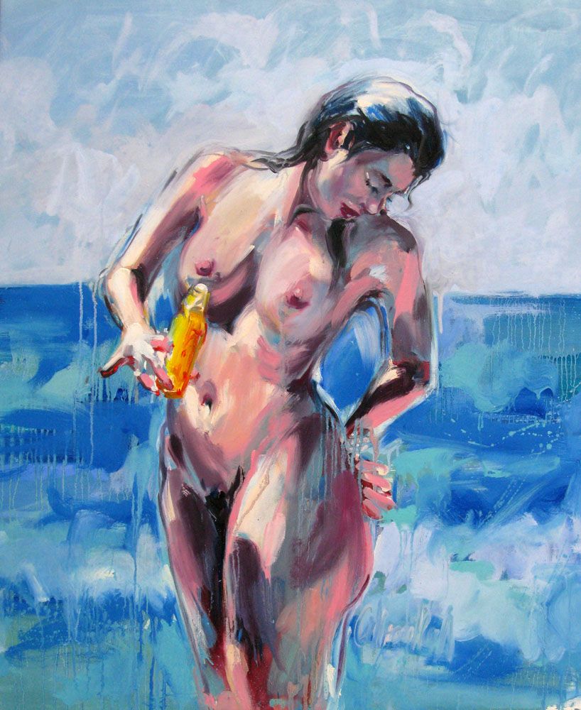 Tableau de OLENA SINIUHINA a pour titre  La plage 13 style figuratif dim : OLENA SINIUHINAprix:800