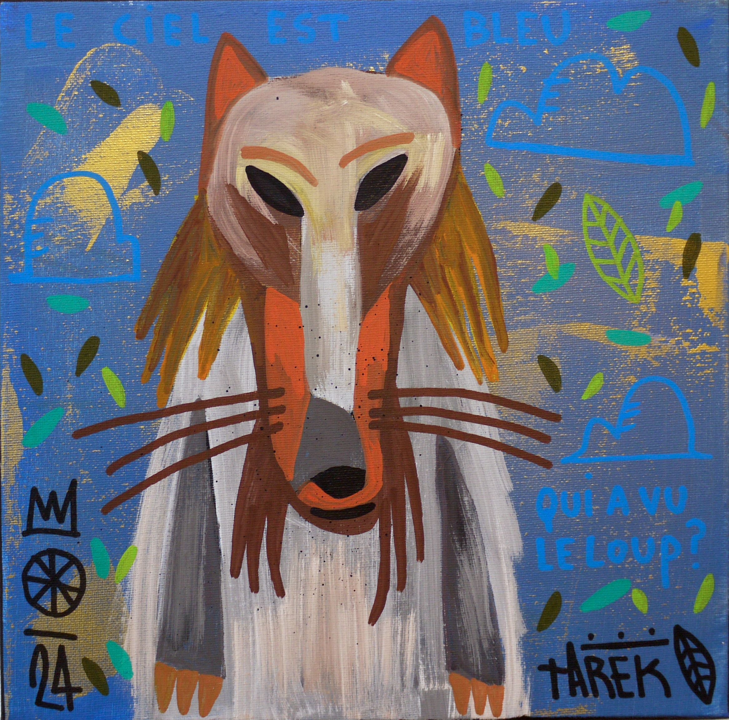 Tableau de TAREK a pour titre  LE CIEL EST BLEU style graphique dim : TAREKprix:350
