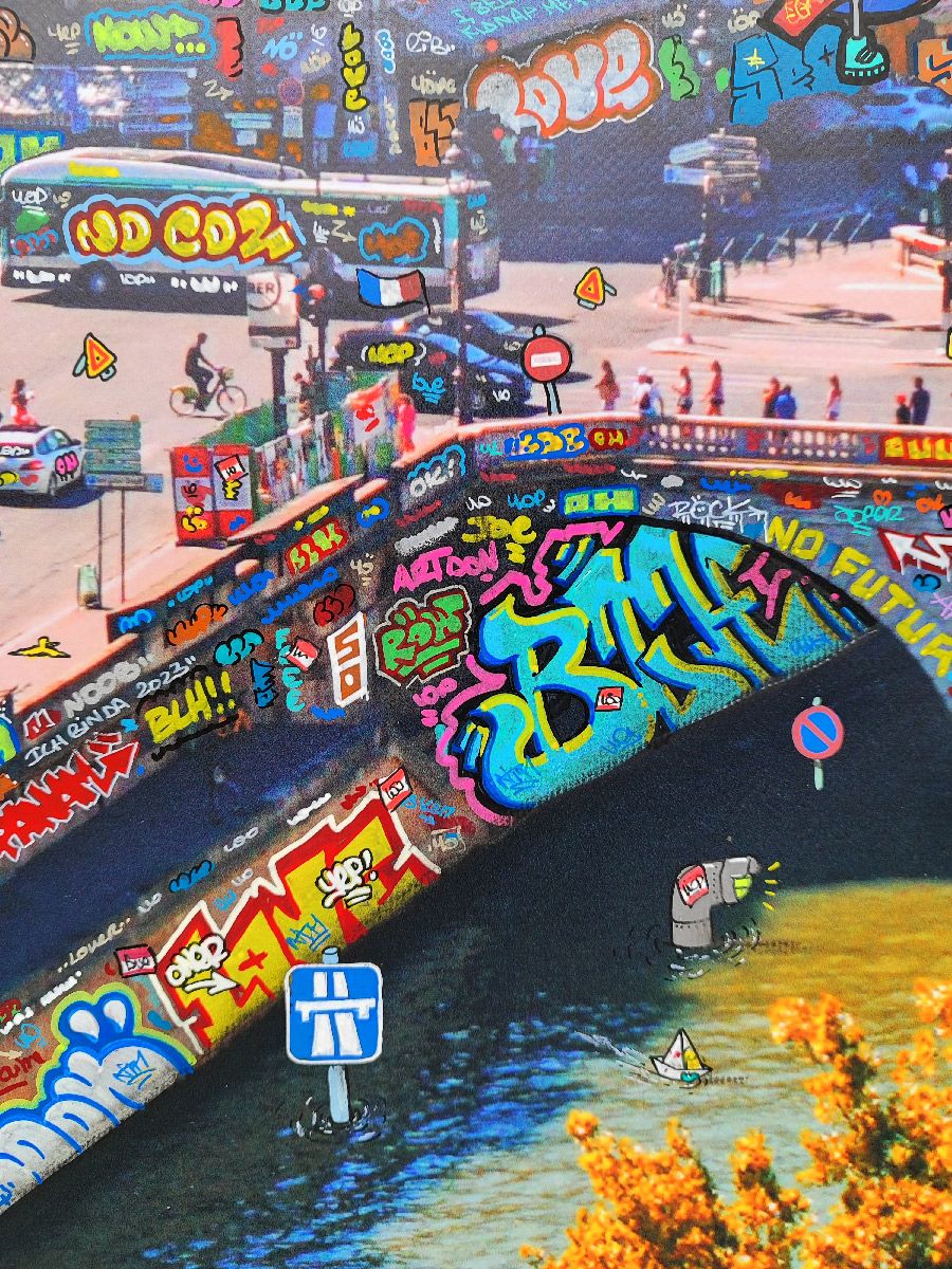 Editions d'art de BLACH a pour titre  Paris OM Olympique Mascotte style street art dim : BLACHprix:240