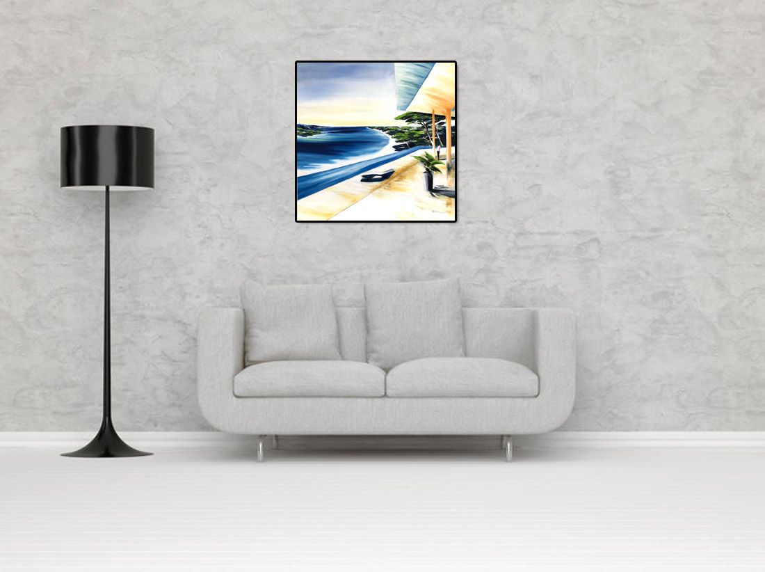 Tableau de PHIL a pour titre  IN THE BAY style figuratif dim : PHILprix:550