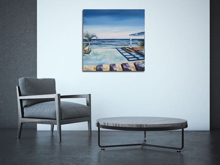 Tableau de PHIL a pour titre  CALM MORNING style no dim : PHILprix:600