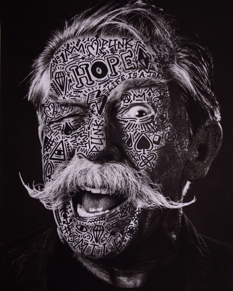 Photo de RS ARTIST a pour titre  CRAZY MAN style street pop art dim : RS ARTISTprix:60