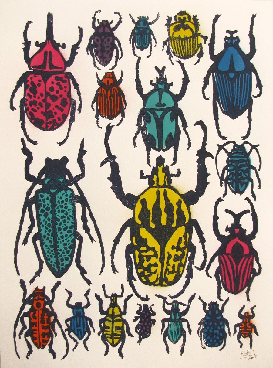 Editions d'art de OSRU a pour titre  PLANCHE NATURALISTE 6 style abstrait dim : OSRUprix:60