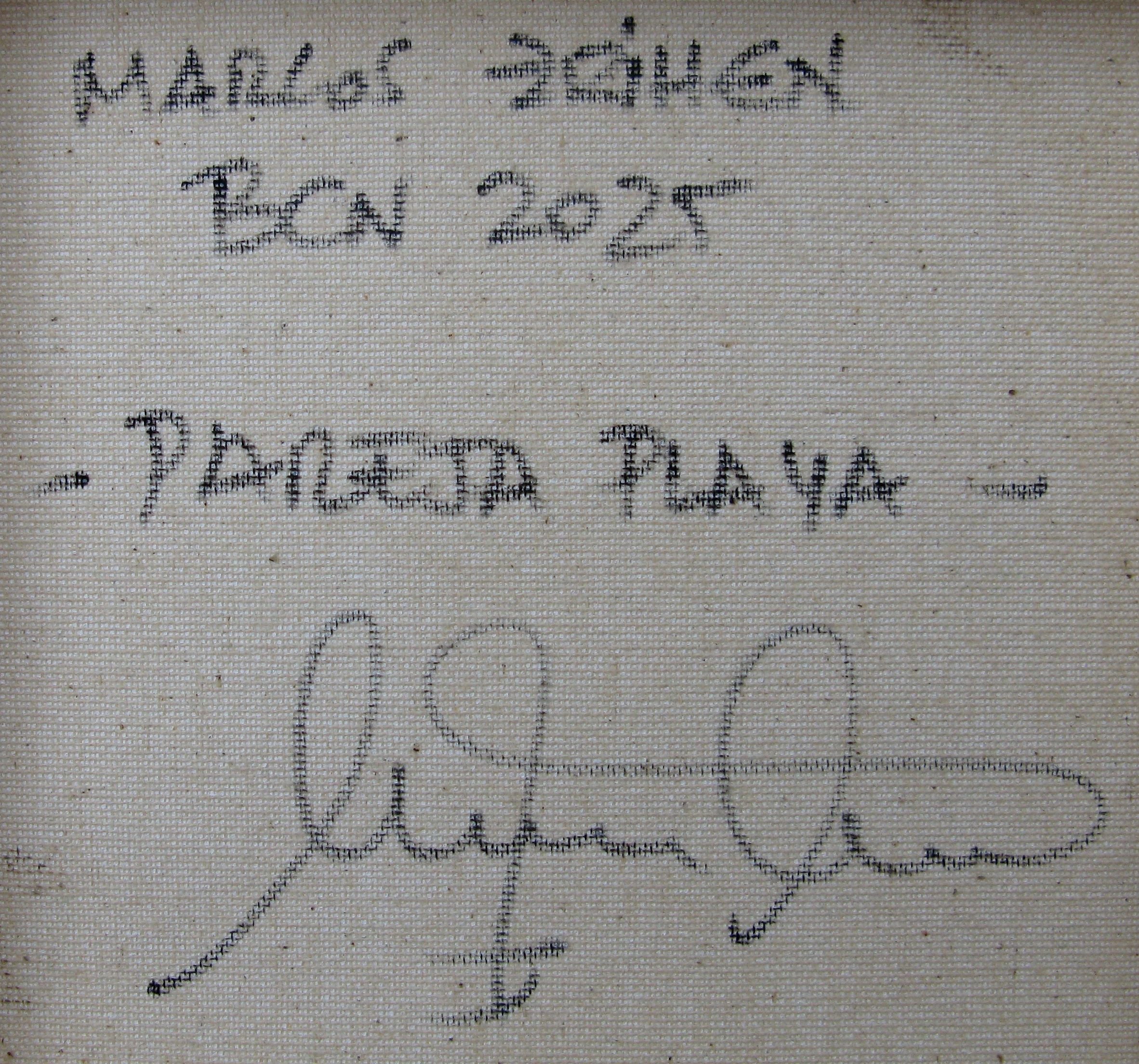 Tableau de MARCOS ZRIHEN NOWOTNY a pour titre  Pareja Playa - Barcelona 2023 style figuratif dim : MARCOS ZRIHEN NOWOTNYprix:80