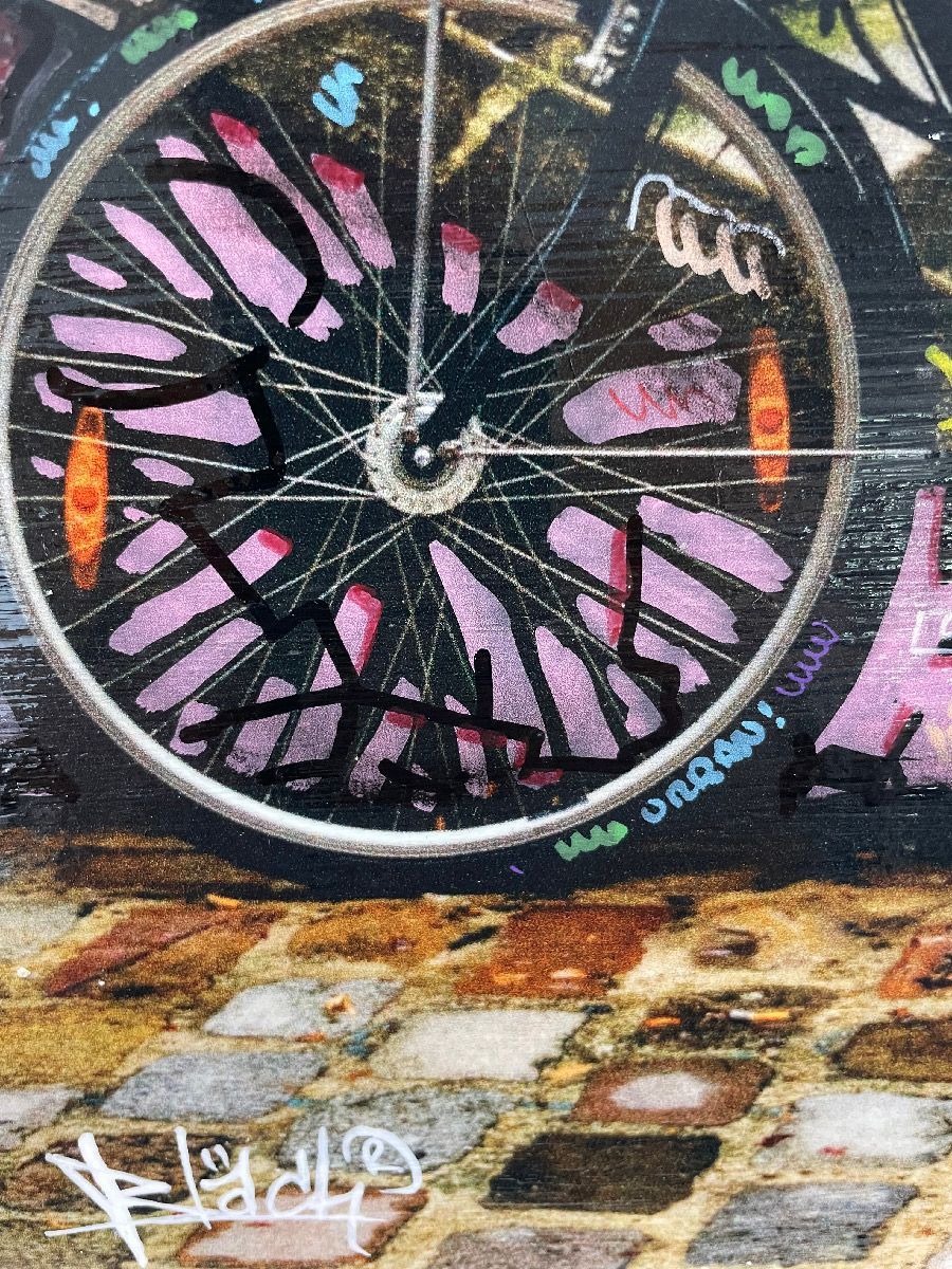 Tableau de BLACH a pour titre  Paris 3PAC style street art dim : BLACHprix:350