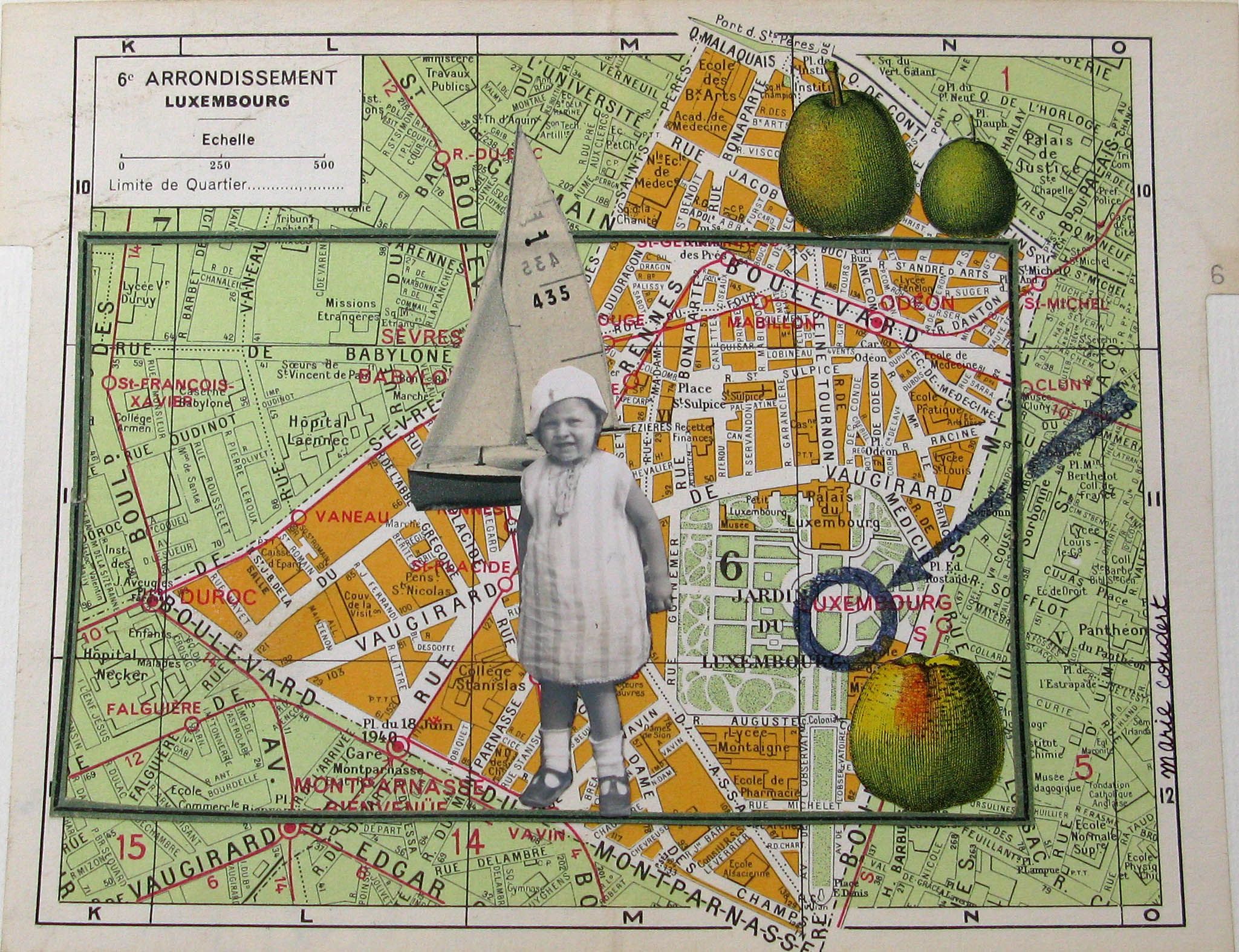 Dessin de MARIE COUDERT a pour titre  Paris 6 : Luxembourg 2 style graphique dim : MARIE COUDERTprix:90