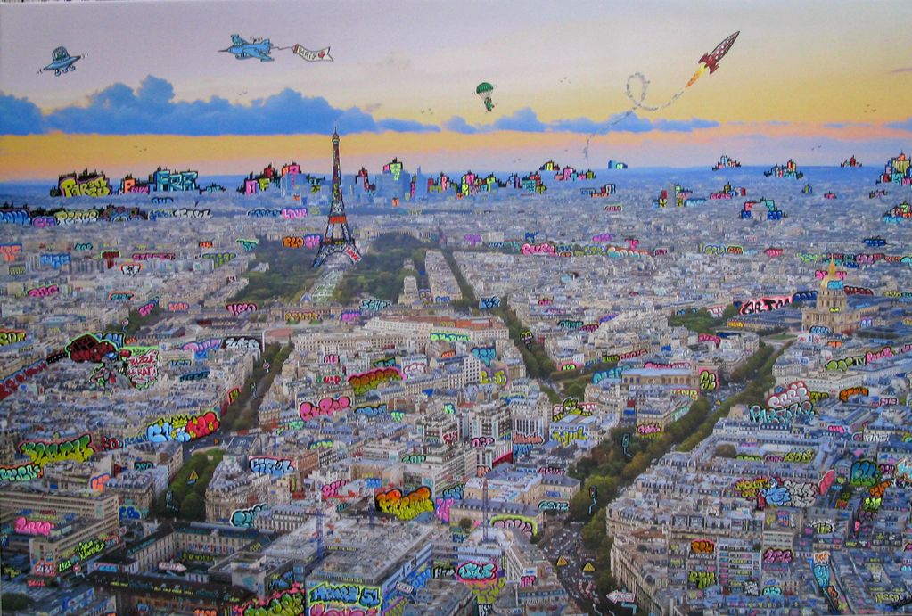 Editions d'art de BLACH a pour titre  Paris Blaze style graffiti, street pop art dim : BLACHprix:1500