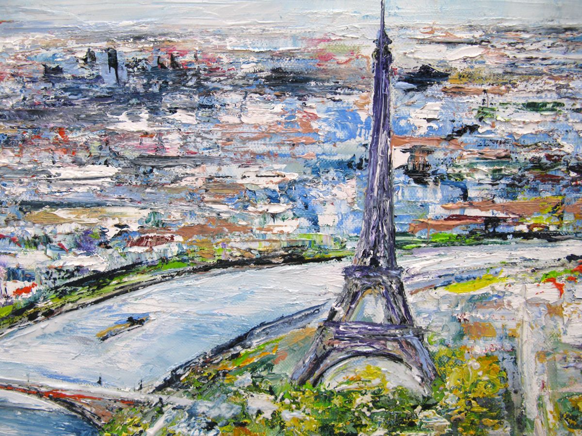 Tableau de PHIL a pour titre  Paris style figuratif dim : PHILprix:300