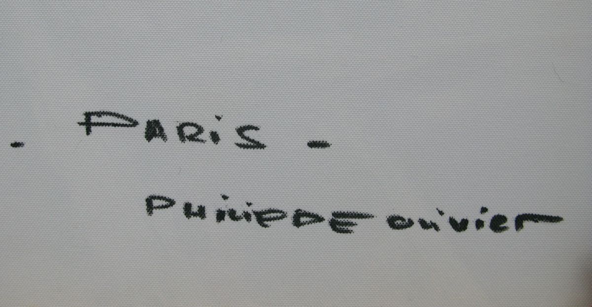 Tableau de PHIL a pour titre  Paris style figuratif dim : PHILprix:300
