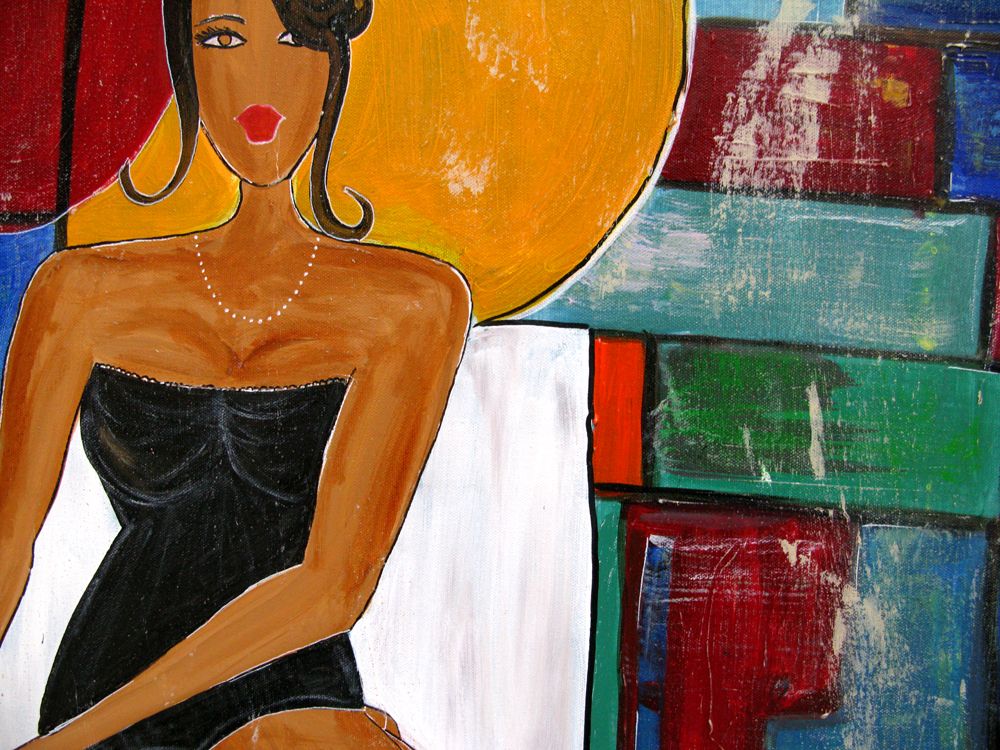 Tableau de CACOU a pour titre  PAUSE style graphique dim : CACOUprix:550