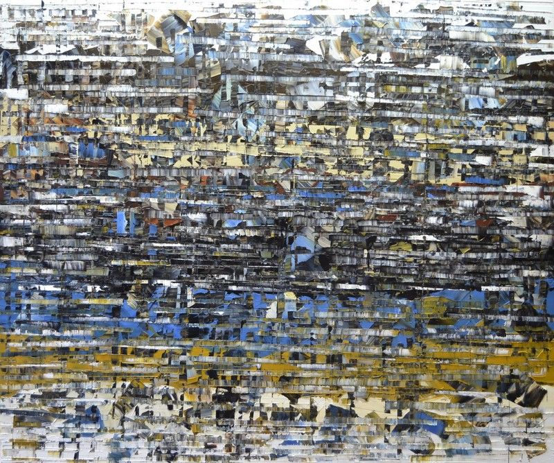 Tableau de ALAIN BECANNE a pour titre  Peinture abstraite 01-2025-2 style abstrait dim : ALAIN BECANNEprix:950