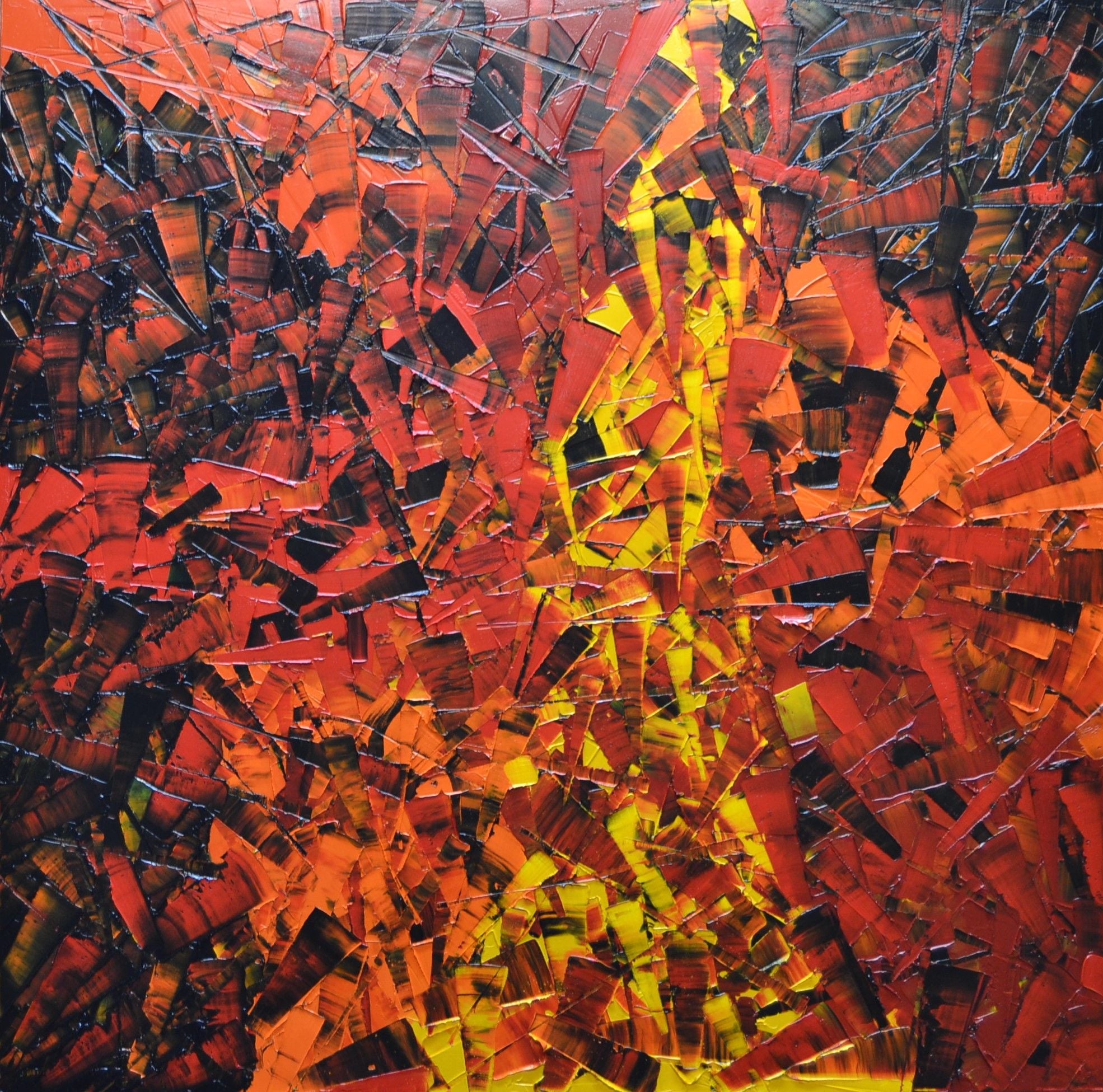 Tableau de ALAIN BECANNE a pour titre  Peinture abstraite 01-2025-5 style abstrait dim : ALAIN BECANNEprix:600