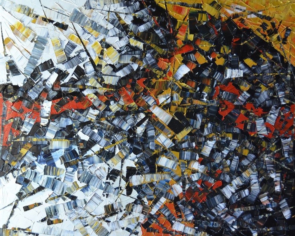 Tableau de ALAIN BECANNE a pour titre  Peinture abstraite 03-2025-20 style abstrait dim : ALAIN BECANNEprix:750