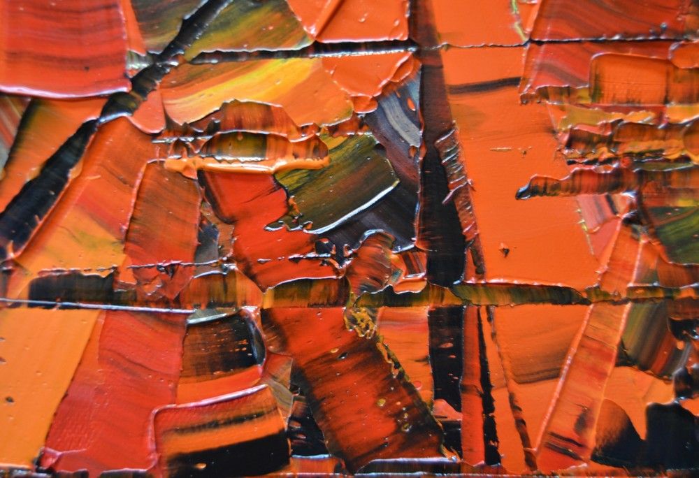 Tableau de ALAIN BECANNE a pour titre  Peinture abstraite 03-2025-22 style abstrait dim : ALAIN BECANNEprix:900