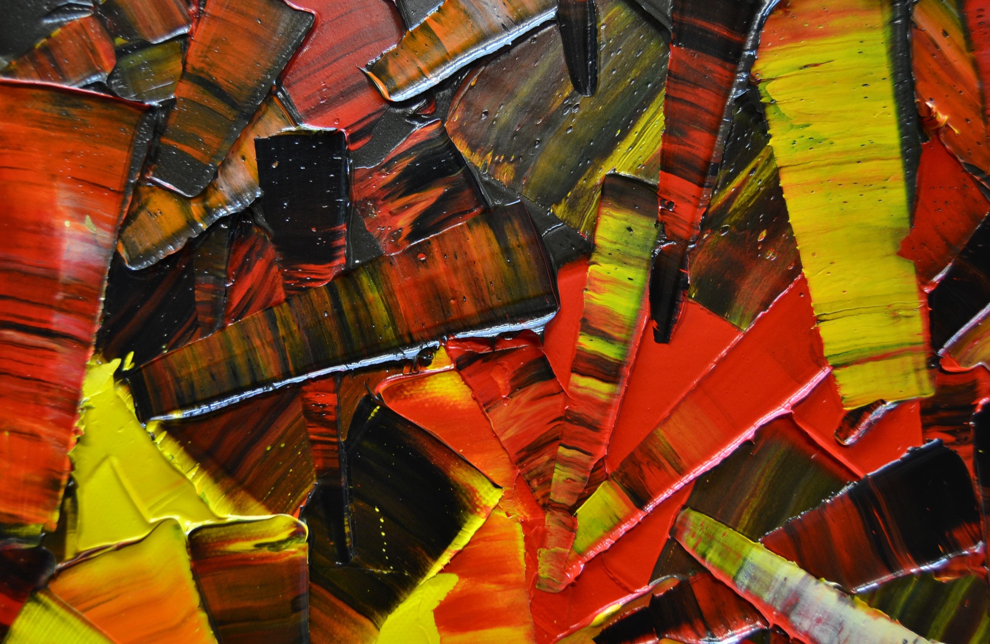 Tableau de ALAIN BECANNE a pour titre  Peinture abstraite 04-2024-25 style abstrait dim : ALAIN BECANNEprix:1700