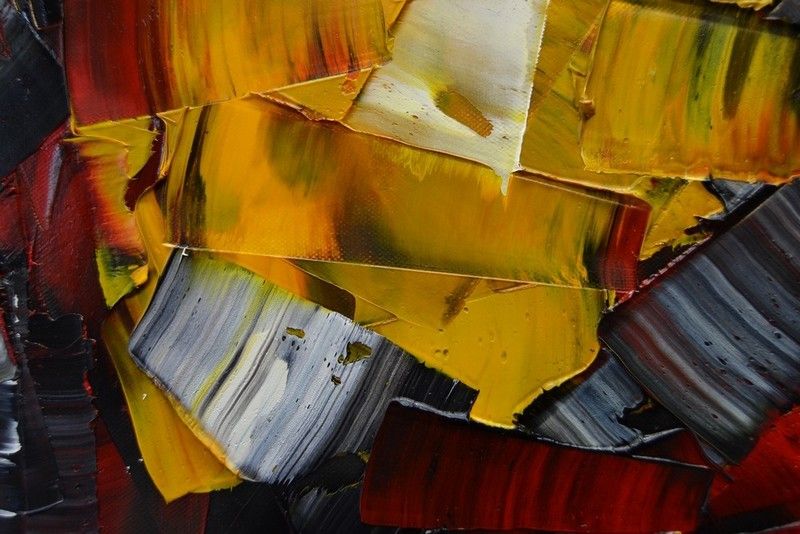 Tableau de ALAIN BECANNE a pour titre  Peinture abstraite 04-2025-27 style abstrait dim : ALAIN BECANNEprix:1200