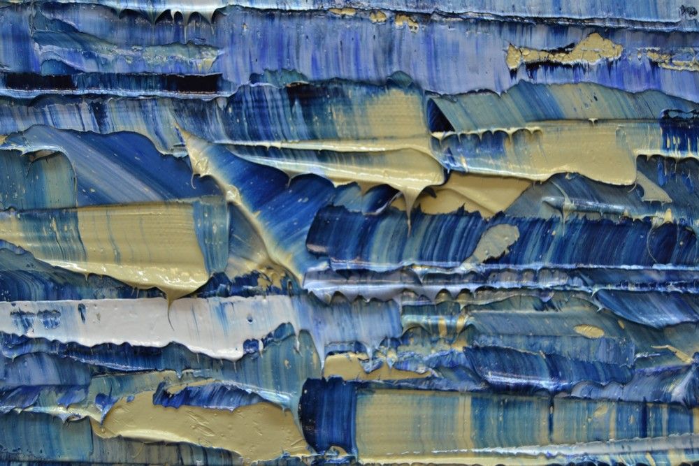 Tableau de ALAIN BECANNE a pour titre  Peinture abstraite 04-2025-29 style abstrait dim : ALAIN BECANNEprix:900