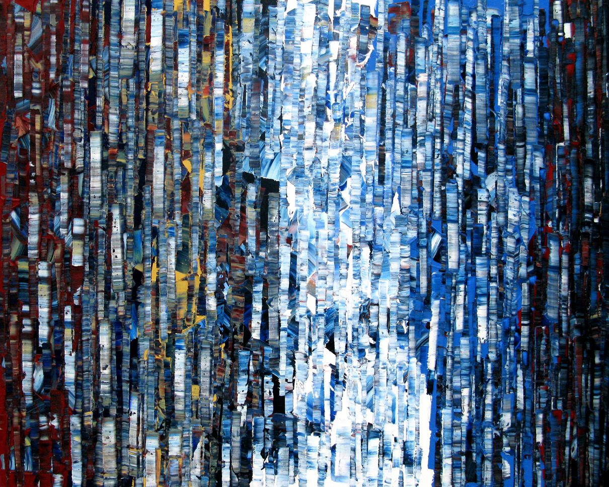Tableau de ALAIN BECANNE a pour titre  Peinture abstraite 08-2024-44 style abstrait dim : ALAIN BECANNEprix:750