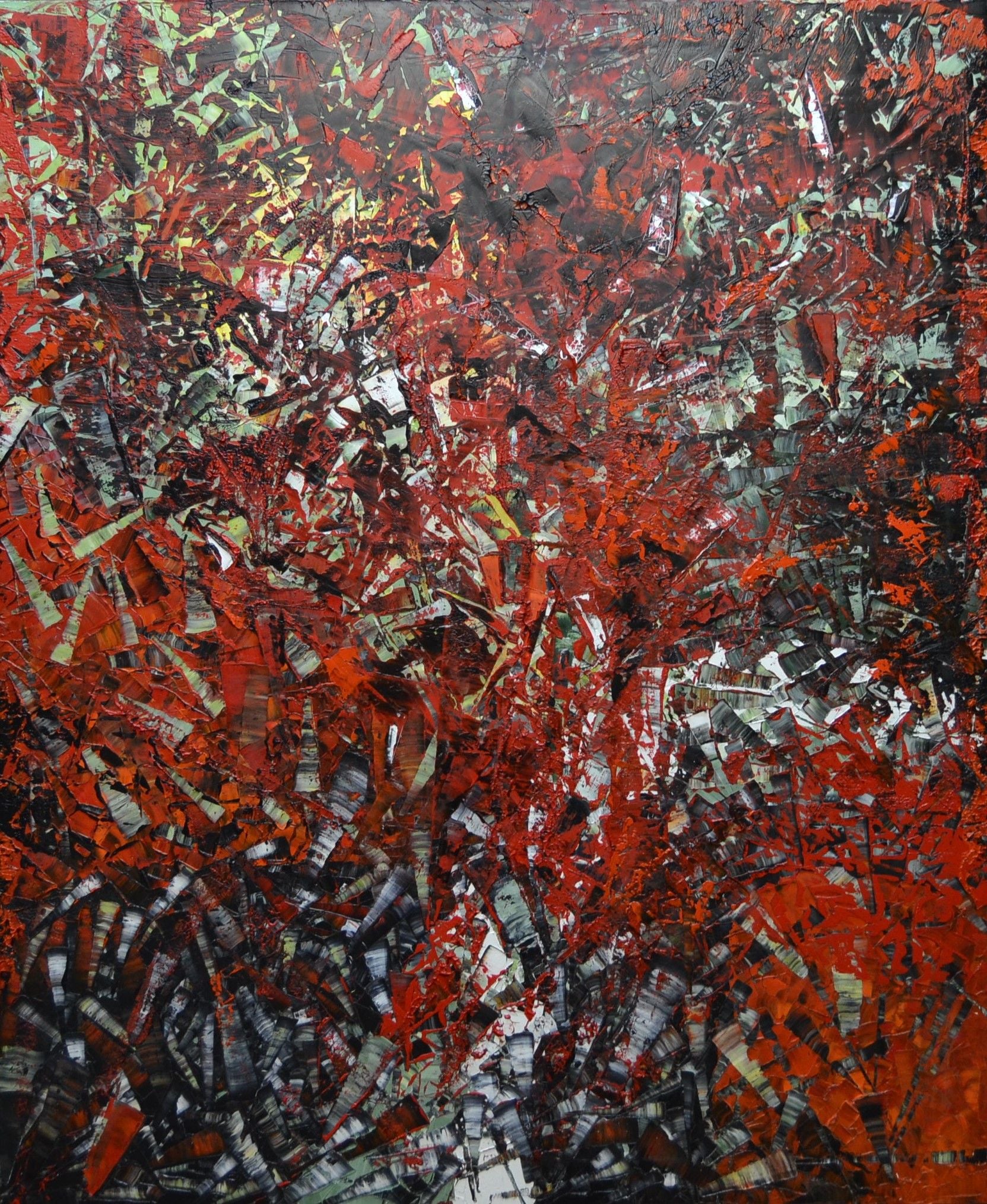 Tableau de ALAIN BECANNE a pour titre  Peinture 02-2025-15 style abstrait dim : ALAIN BECANNEprix:950