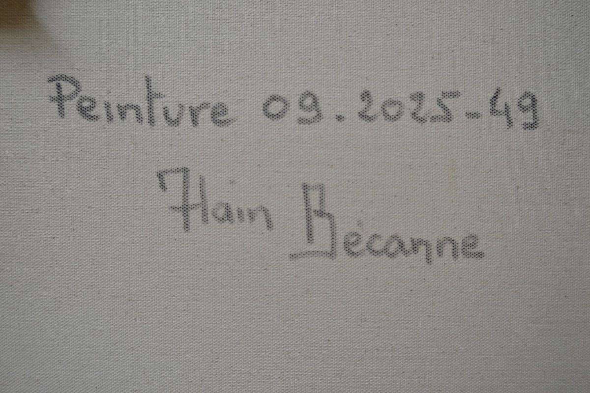 Tableau de ALAIN BECANNE a pour titre  Peinture 09-2025-49 style abstrait dim : ALAIN BECANNEprix:750