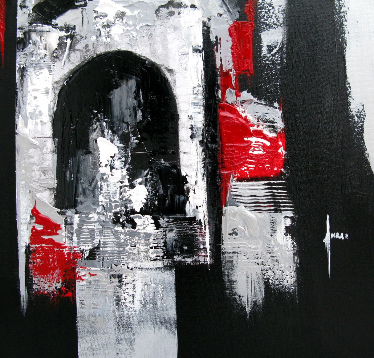 Tableau de FARID AMRAR a pour titre  Persistance style abstrait dim : FARID AMRARprix:380