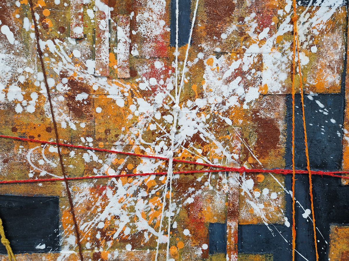 Tableau de Philippe Boliviera a pour titre  Red Line style abstrait dim : Philippe Bolivieraprix:700